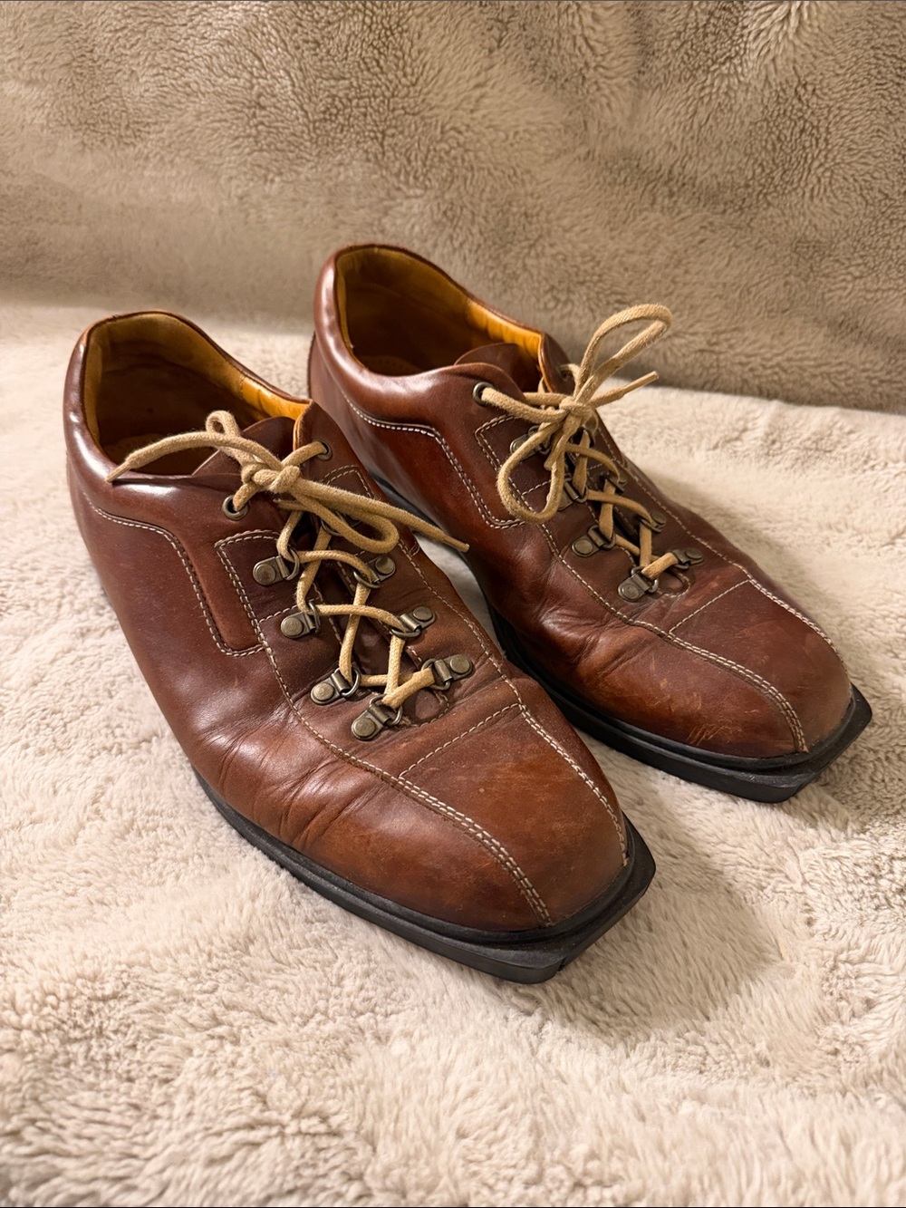 VTG Cole Haan Brown Leather Lace-Up Casual Shoes